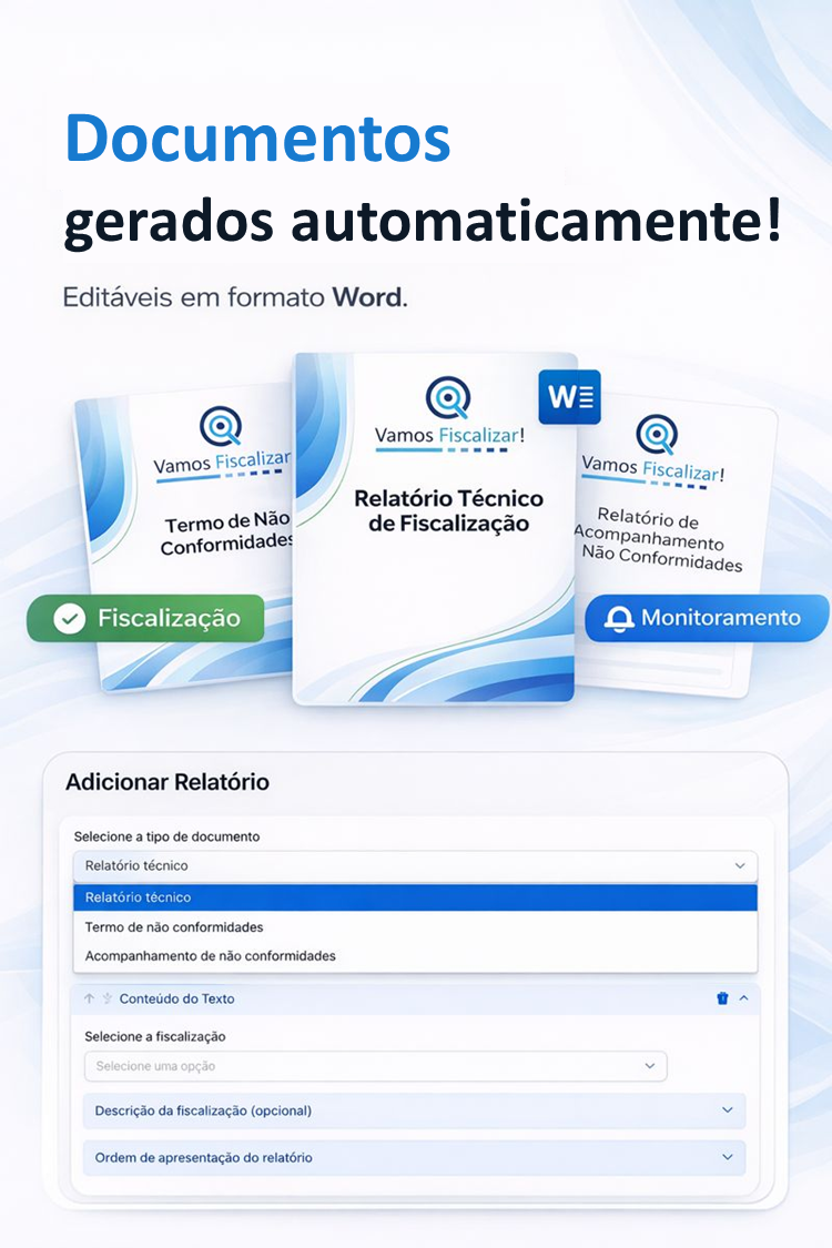 Documentos gerados automaticamente no VamosFiscalizar